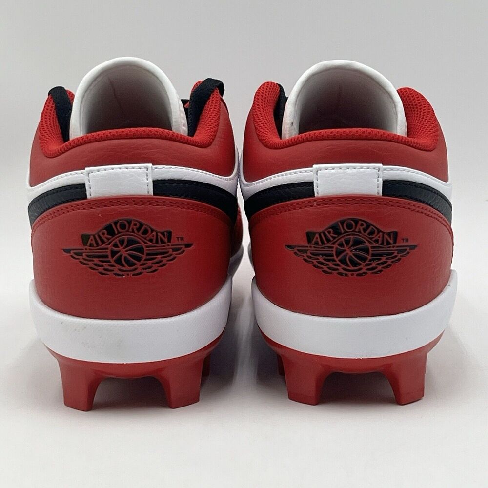 Men Sz 11 Nike Air Jordan 1 Retro MCS Low Chicago Red Baseball Cleat CJ8524 611 - Picture 5 of 8